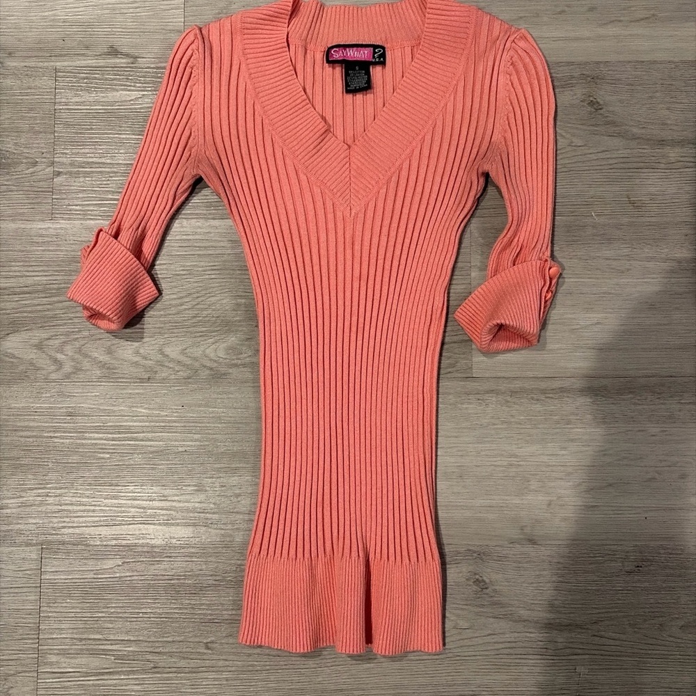 Say What? Coral Long Sleeve 1480